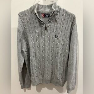 Chaps Men's Gray Cable KnitSweater